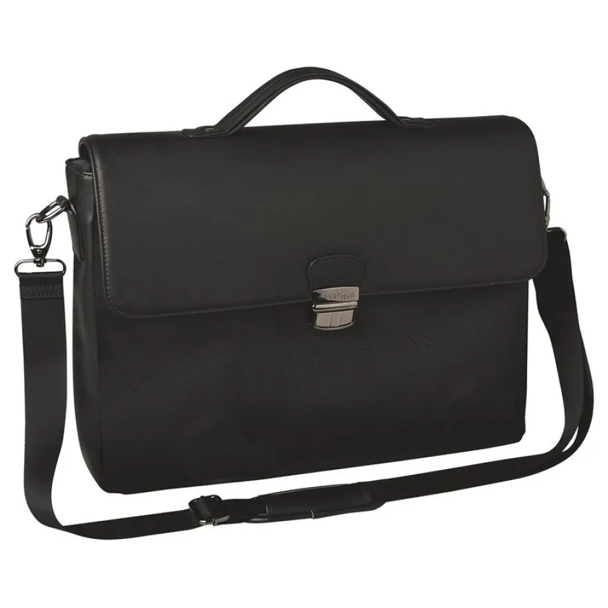 Oberthur Oregon - Cartable rigide 2 compartiments - pour ordinateur portable 15,6" - noir