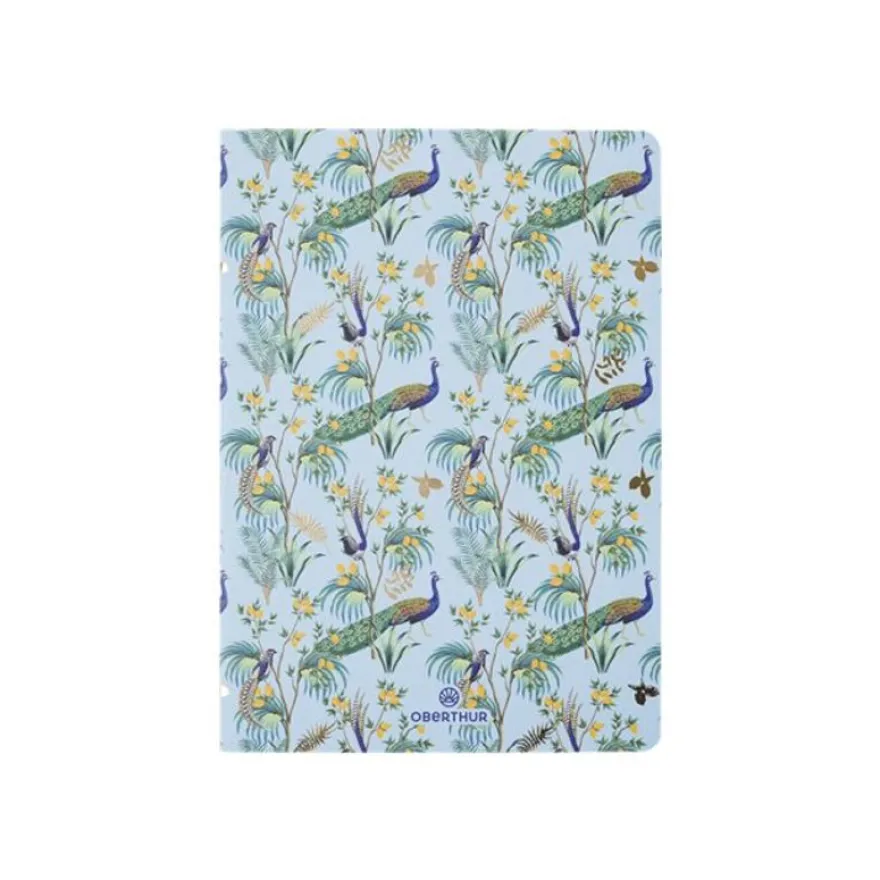 Oberthur Salto - Carnet de notes souple A6 - 128 pages - paons