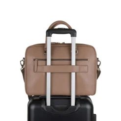 Oberthur Sofia - Sacoche pour ordinateur portable 15,6" - 2 compartiments - taupe
