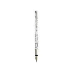 Oberthur Syllabe - Parure stylo à bille et sylo plume blanc