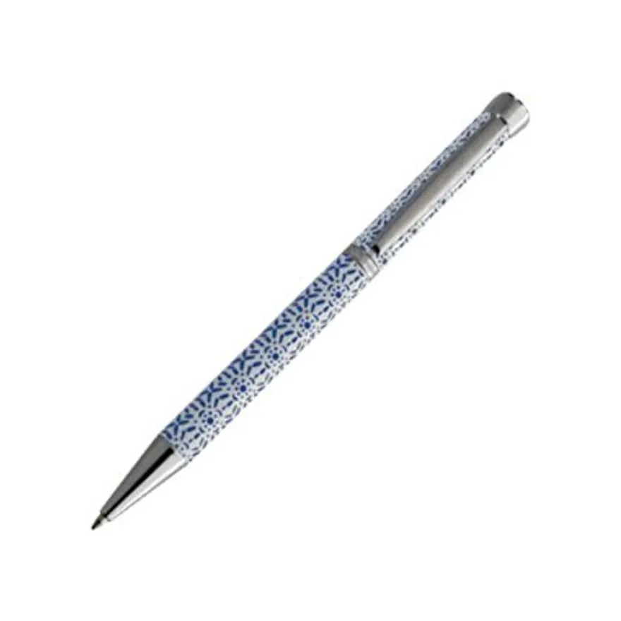 Oberthur Twist - Stylo à bille indigo floral