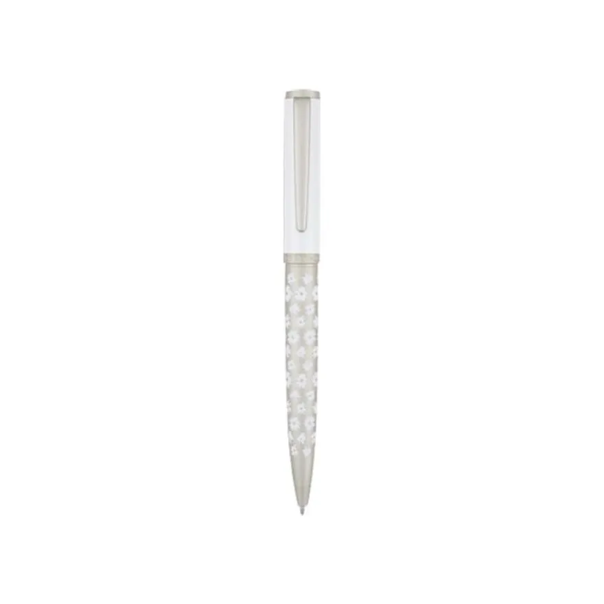 Oberthur Twist Miraflores - Stylo à bille - satin blanc