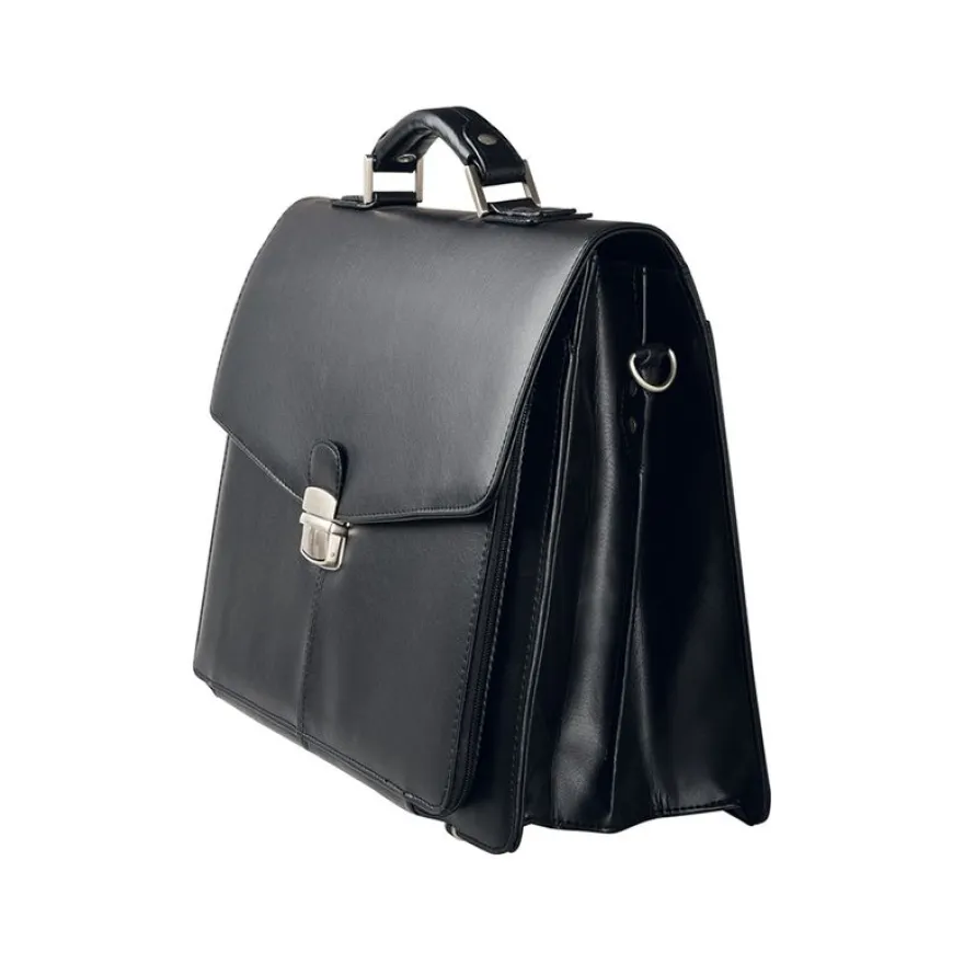 Oberthur Vancouver - Cartable rigide 2 compartiments - noir