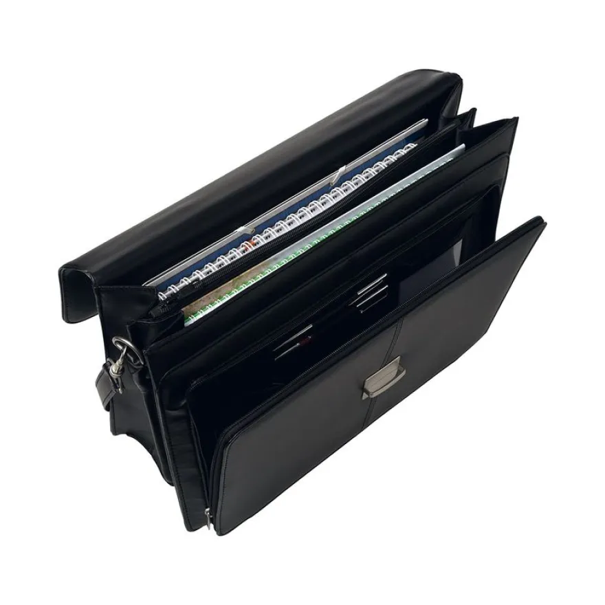 Oberthur Vancouver - Cartable rigide 2 compartiments - noir