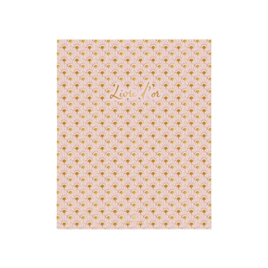 Oberthur Versailles - Livre d'or - 220 x 270 mm - 100 feuilles / 200 pages - papier ivoire - uni - couverture rose - synthétique