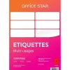 Office Star - 100 Étiquettes rouge fluo - 210 x 297 mm