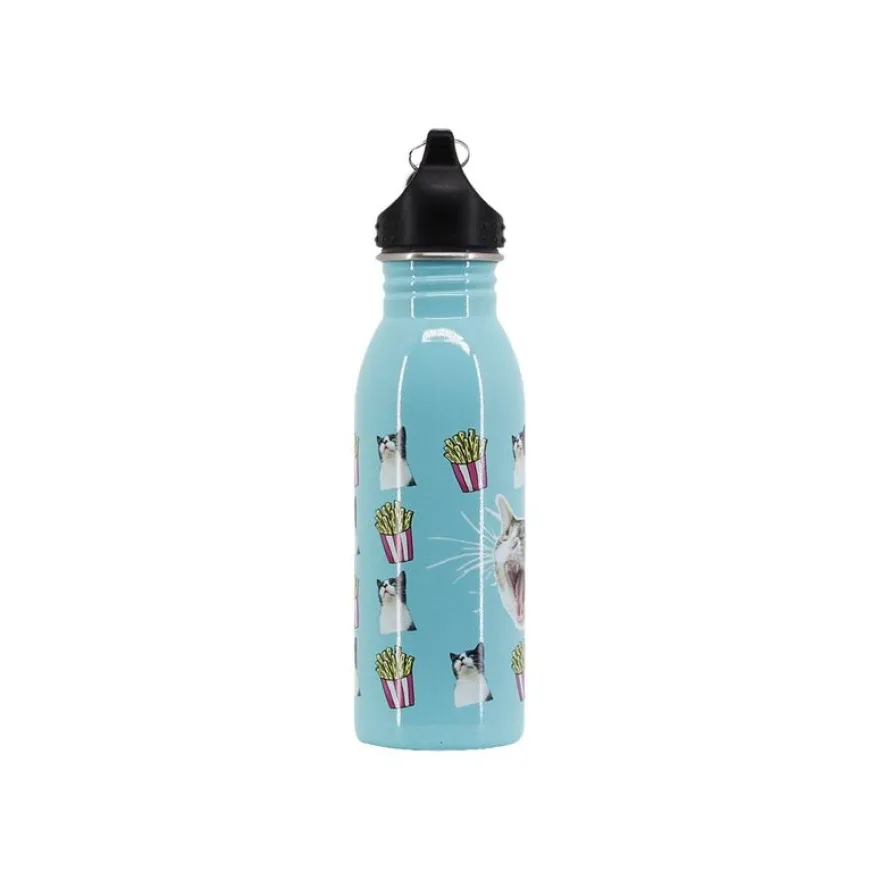 Oh My Pop! ANGRY CAT - Gourde bouteille d'eau - turquoise - 500 ml