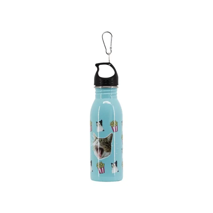 Oh My Pop! ANGRY CAT - Gourde bouteille d'eau - turquoise - 500 ml