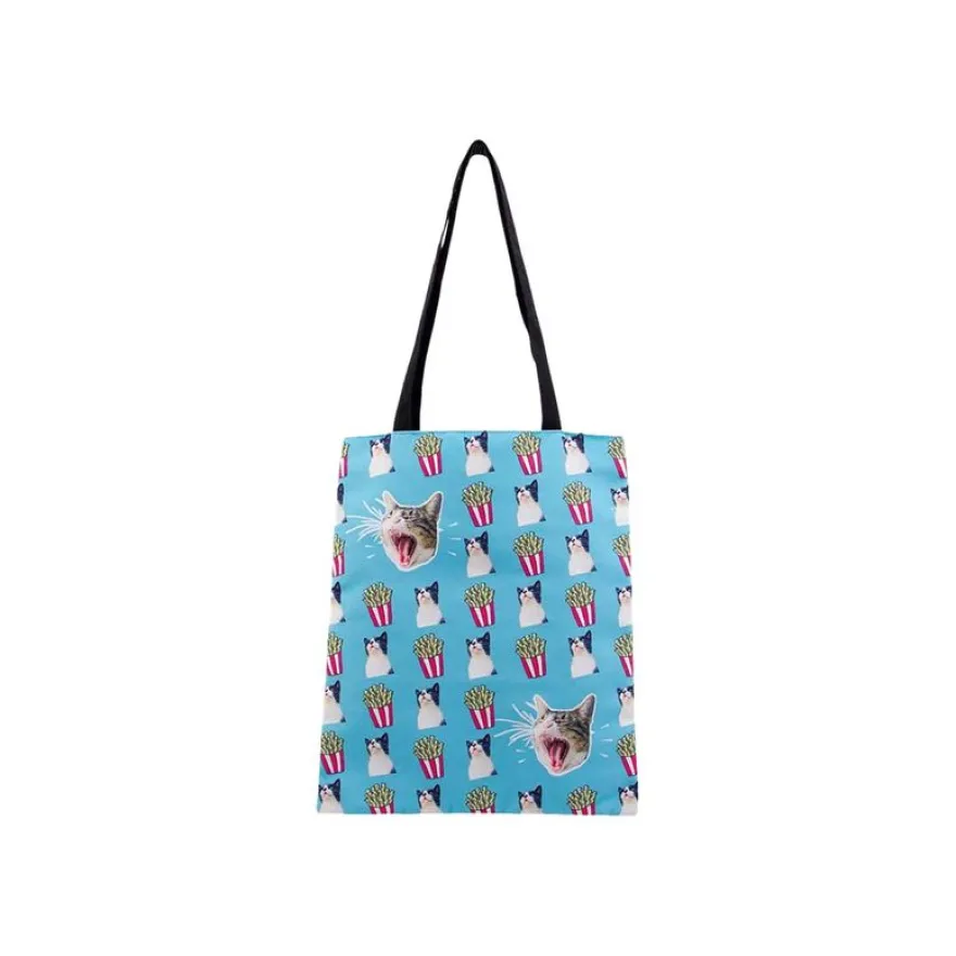 Oh My Pop! Angry Cat - Sac shopping - turquoise - Karactermania