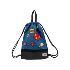 Oh My Pop! Patches - Sac à dos piscine cordon - 1 compartiment - bleu foncé - Karactermania