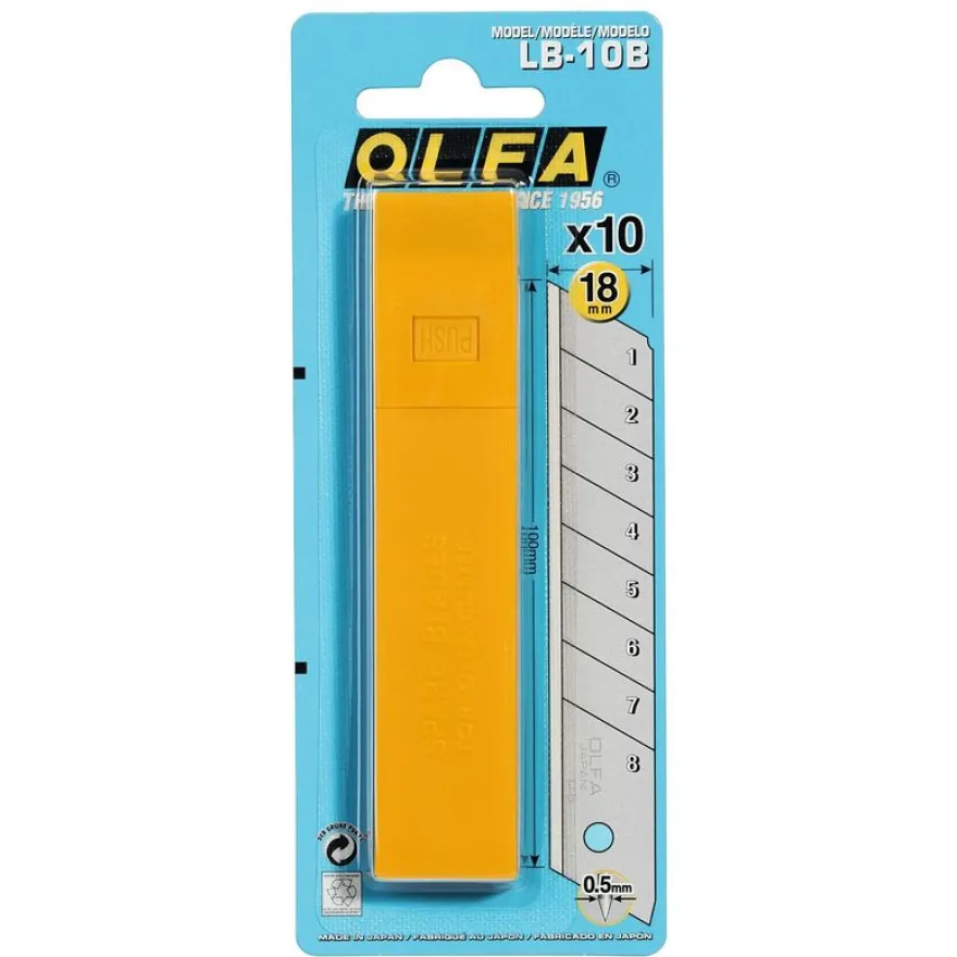 OLFA - Etui de 10 lames - pour cutter LB-10B - 18 mm