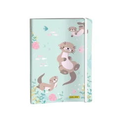 ONLINE - Carnet à puce - A5 - 72 feuilles / 144 pages - pointillé - otter - bleu - carton plat