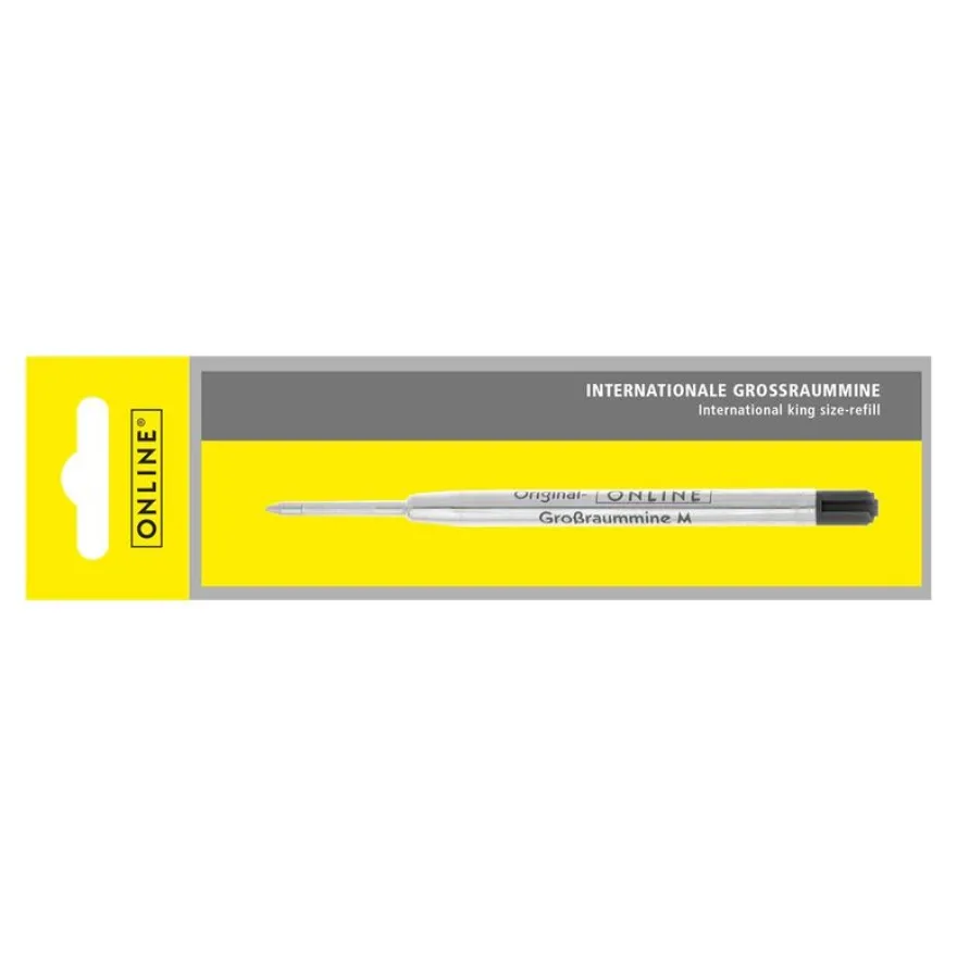 Online - Recharge de stylo bille noir - pointe moyenne
