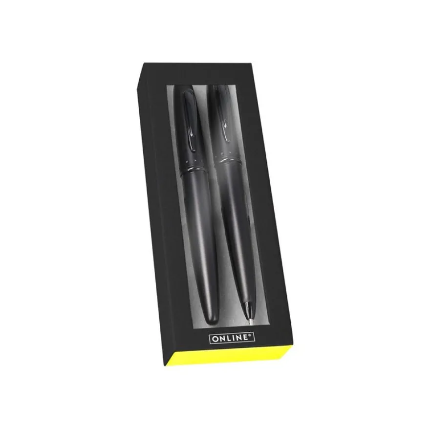 Online Black Cigar - Parure de stylo à bille et stylo plume - noir