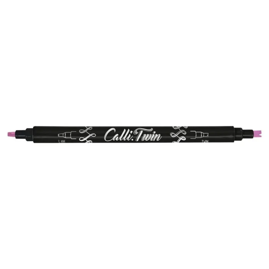 Online Calli Twin - Stylo pinceau à double embout - feutre de calligraphie - lavande
