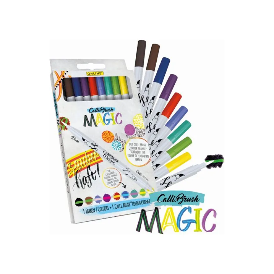 Online Calli.Brush Magic - 10 stylos pinceau à double embout - couleurs assorties