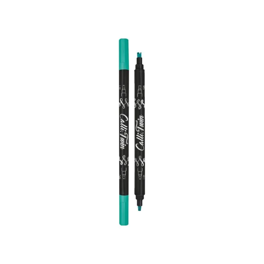 Online Calli.Twin Fresh Edition - 5 Feutres pinceau à double embout - couleurs assorties : noir, turquoise, citron vert, aubergine, érable