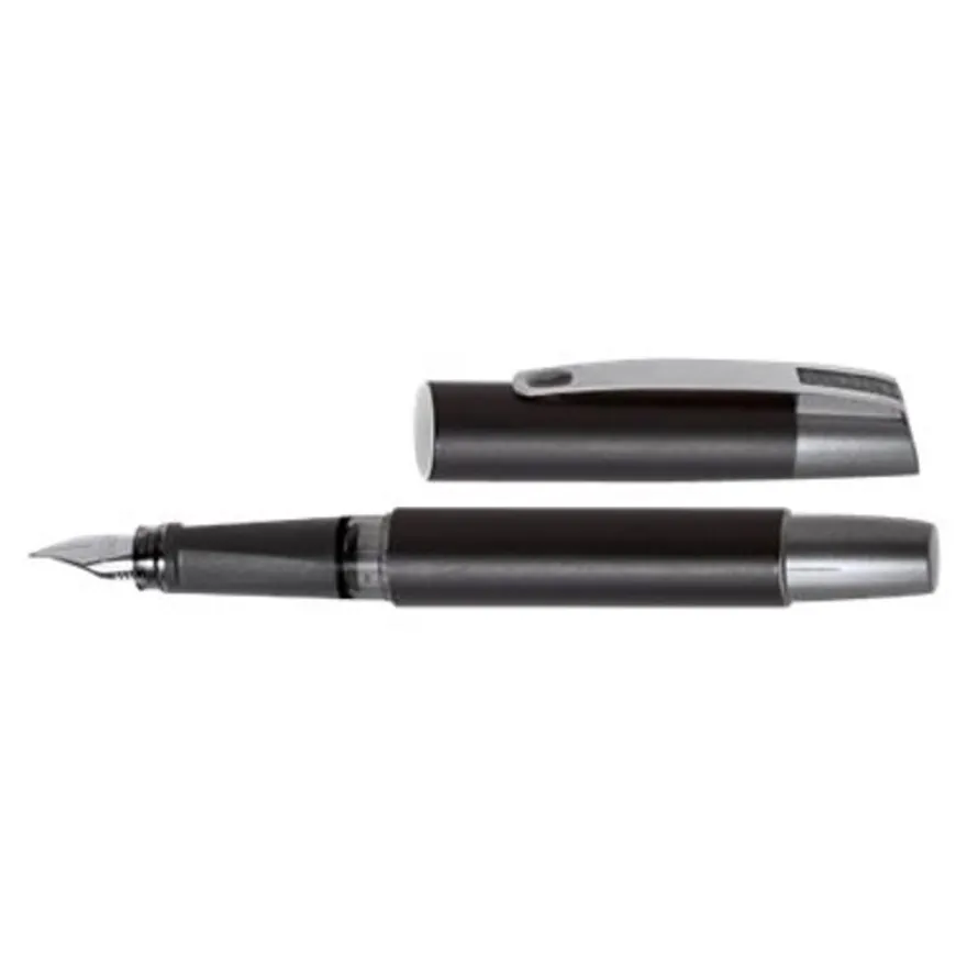 Online Campus - Stylo plume - encre bleue - 0.5 mm - corps noir