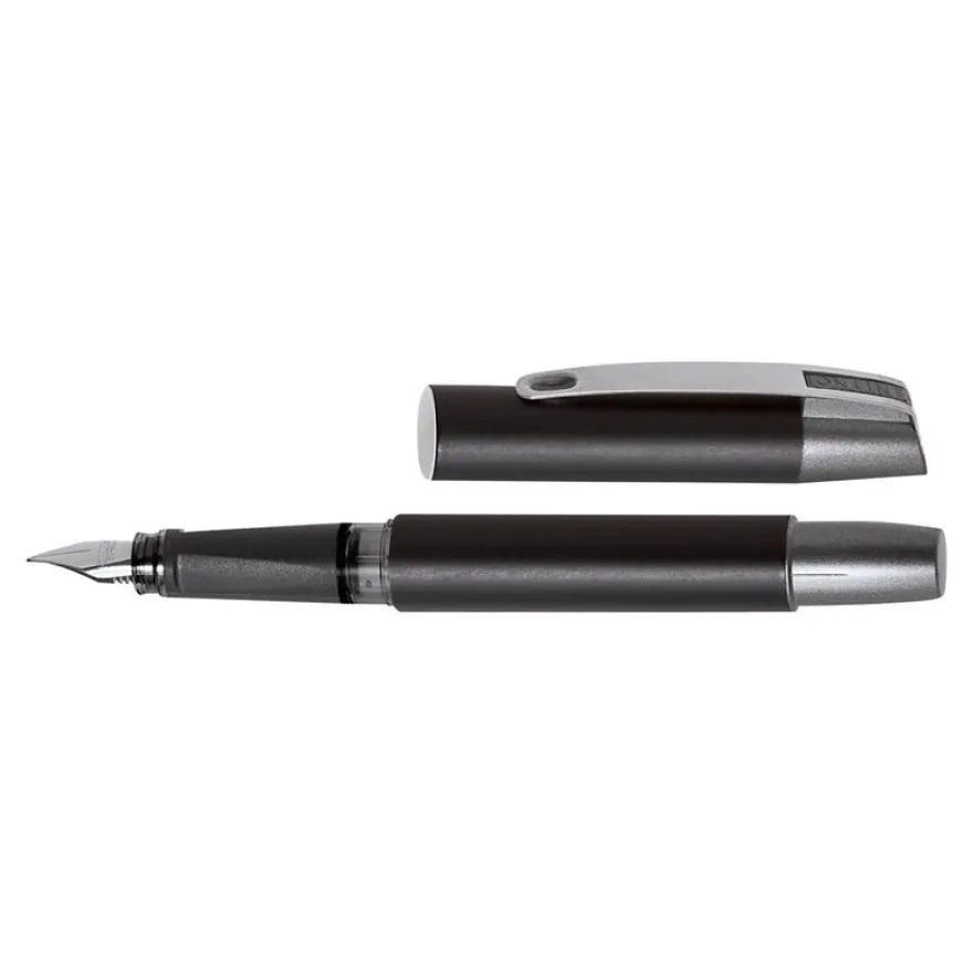 Online Campus - Stylo plume - encre bleue - 0.5 mm - corps noir