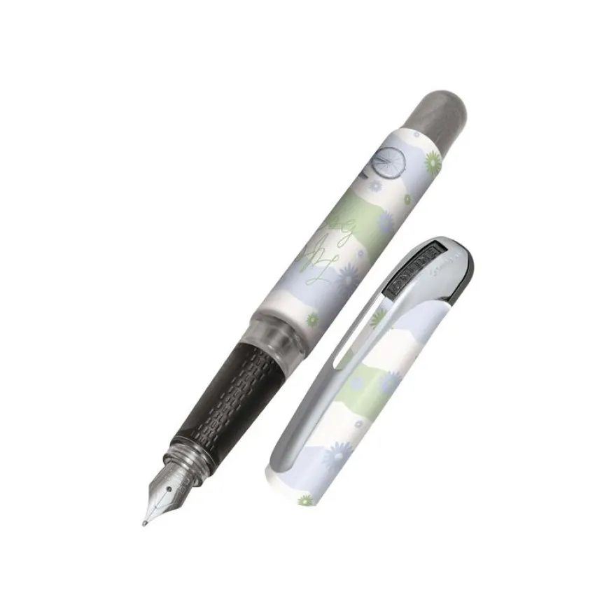 ONLINE College - Stylo plume - life is beautiful - bleu - 0.5 mm - pointe moyenne
