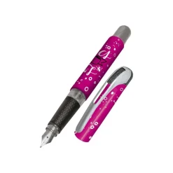 ONLINE College - Stylo plume - life is better in pink - bleu - 0.5 mm - pointe moyenne