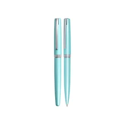 Online Eleganza - Parure stylo à bille/stylo plume - turquoise satin