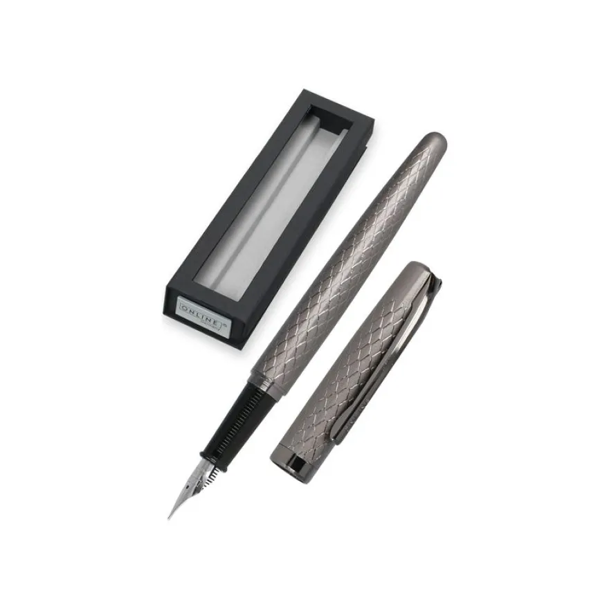 Online Eleganza Diamond - Stylo plume - titan (gris)