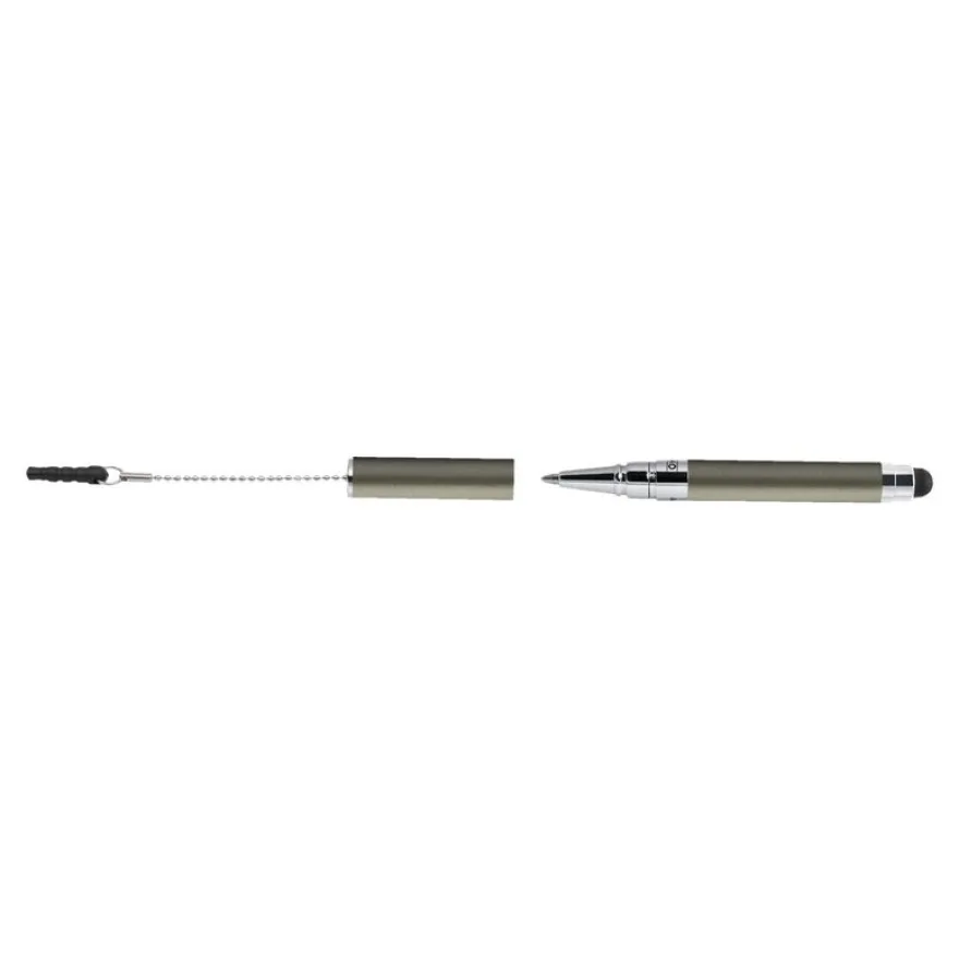ONLINE i-charm - Stylo à bille - encre bleue - moyen - corps métal gris
