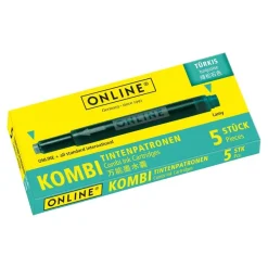 Online Kombi - 5 Cartouches d'encre turquoise