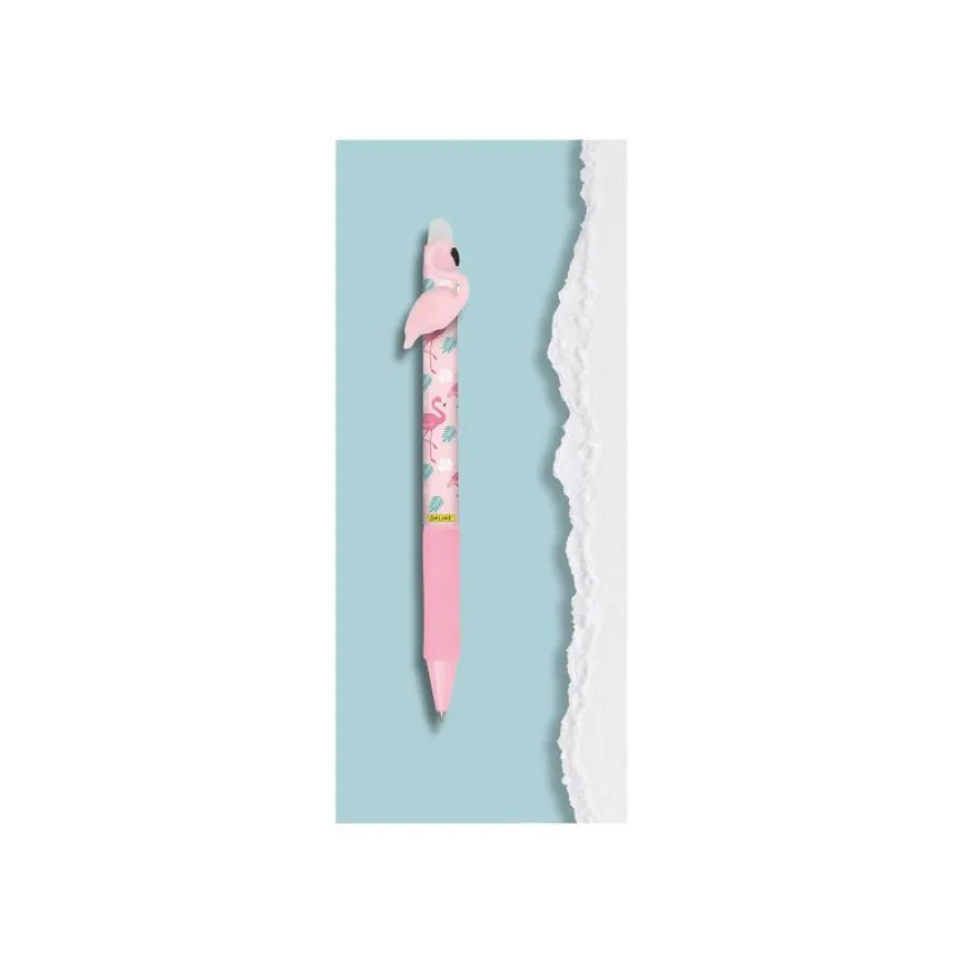 ONLINE magiXX Fun - Roller effacçable - flamant - bleu - 0.7 mm