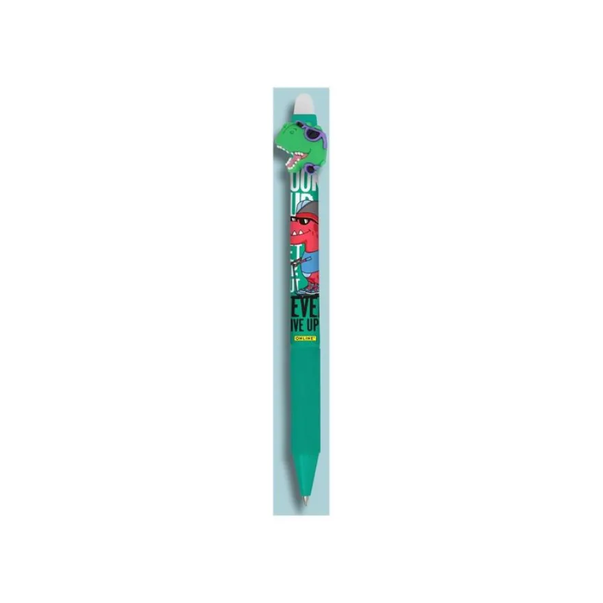 ONLINE magiXX Fun - Roller effacçable - dino green - bleu - 0.7 mm