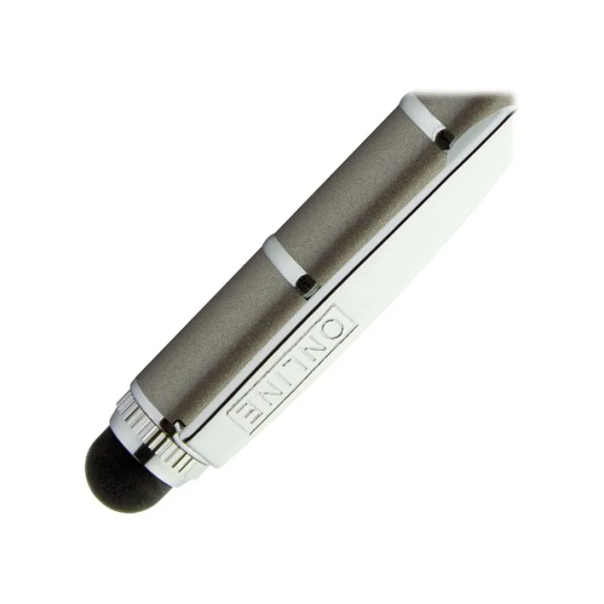 Online Piccolo - Stylo à bille gris métallique - encre bleue