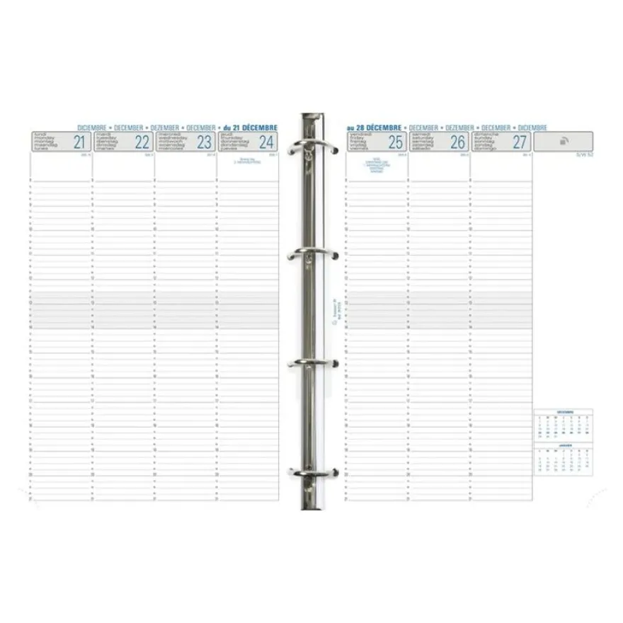 Organiseur Kelly - 12 mois - 23 x 32 cm - noir - Exacompta