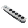 otio - Multiprise parafoudre 5 prises avec interrupteur - argent