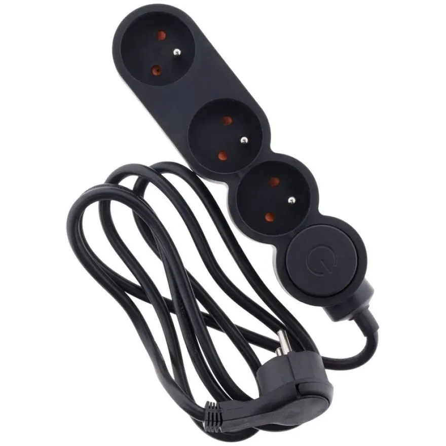 otio Home - Multiprise avec interrupteur 3 prises - 1,5 m