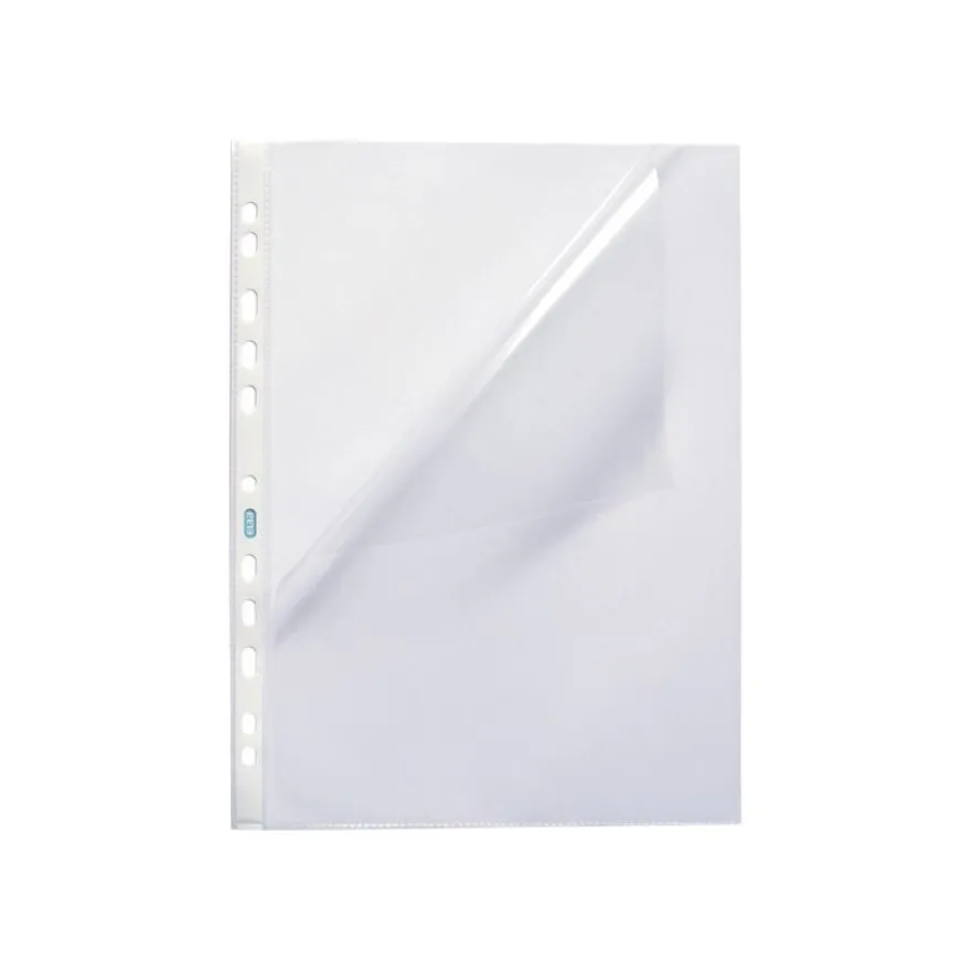 Oxford - 100 Pochettes perforées ouvertures en coin - A4 - lisse - pour 30 feuilles - 7/100