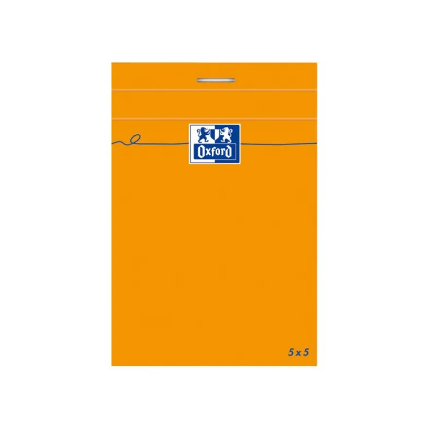 Oxford - Bloc notes - 7,4 x 10,5 cm - 160 pages - petits carreaux - 80G - orange