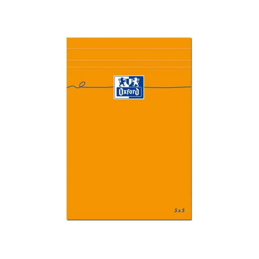 Oxford - Bloc notes - 11 x 17 cm - 160 pages - petits carreaux - 80G - orange