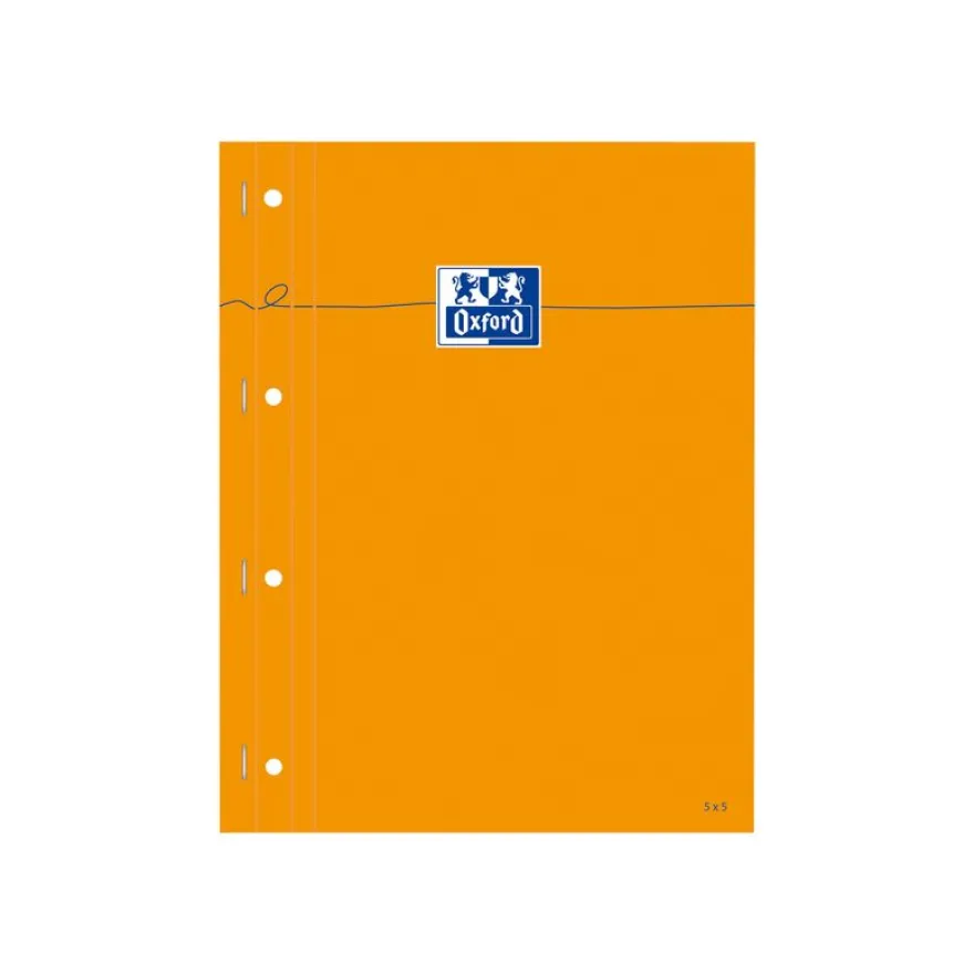 Oxford - Bloc notes - A4 + - 160 pages - petits carreaux - perforé