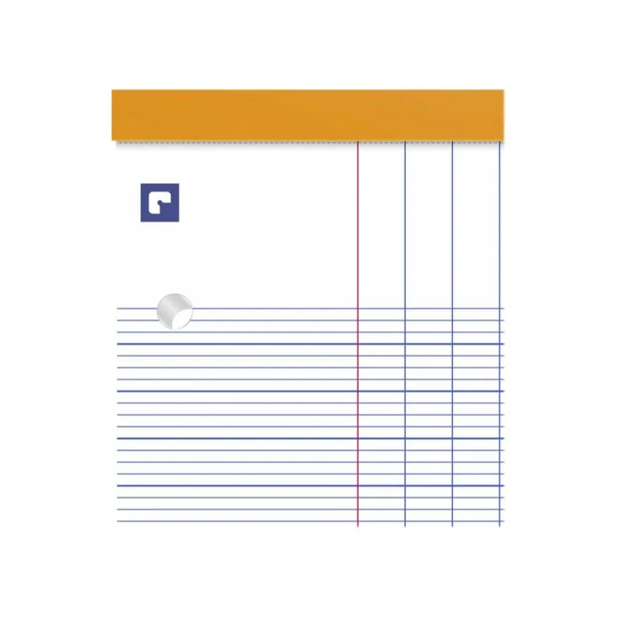 Oxford - Bloc notes - A4 + - 160 pages - grands carreaux - perforé - orange