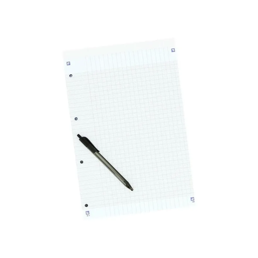 Oxford - Bloc notes - A4 + - 160 pages - grands carreaux - perforé - orange