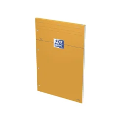 Oxford - Bloc notes - A4 + - 160 pages - grands carreaux - perforé - orange