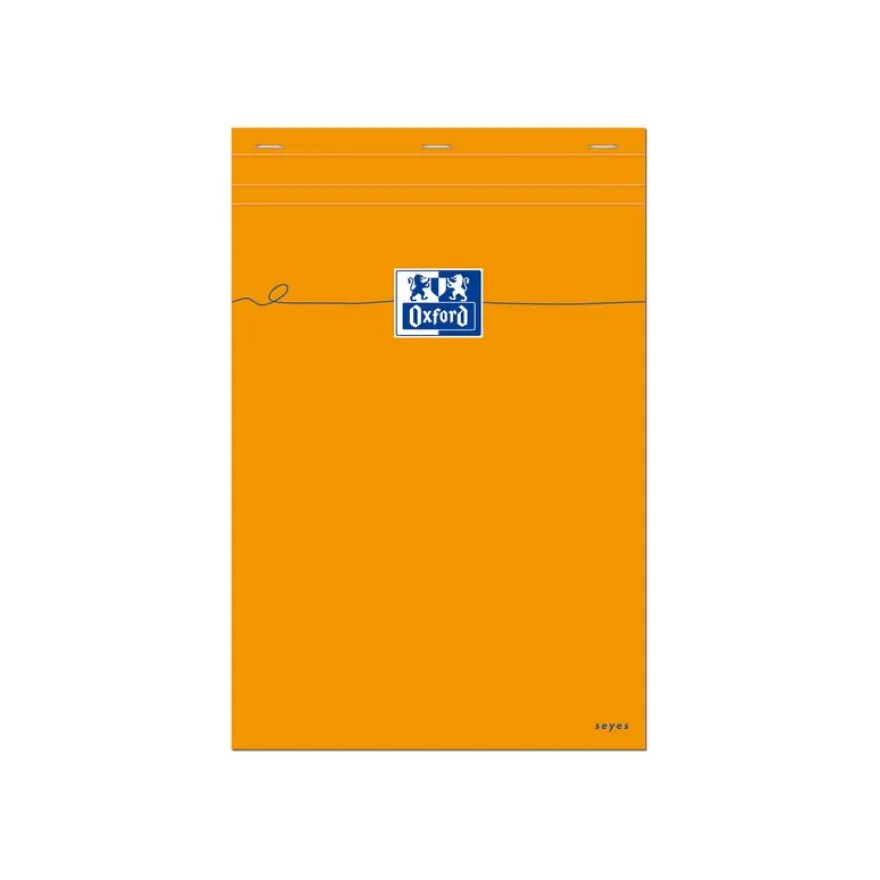 Oxford - Bloc notes - A4 - 160 pages - grands carreaux - 80G - orange