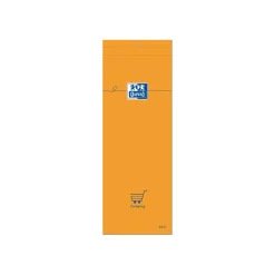 Oxford - Bloc shopping - 7,4 x 21 cm - 160 pages - petits carreaux - 80G - orange