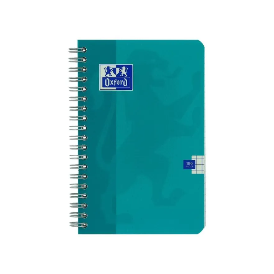Oxford - Carnet à spirale 11 x 17 cm - 180 pages - petits carreaux (5x5 mm) - disponible dans différentes couleurs