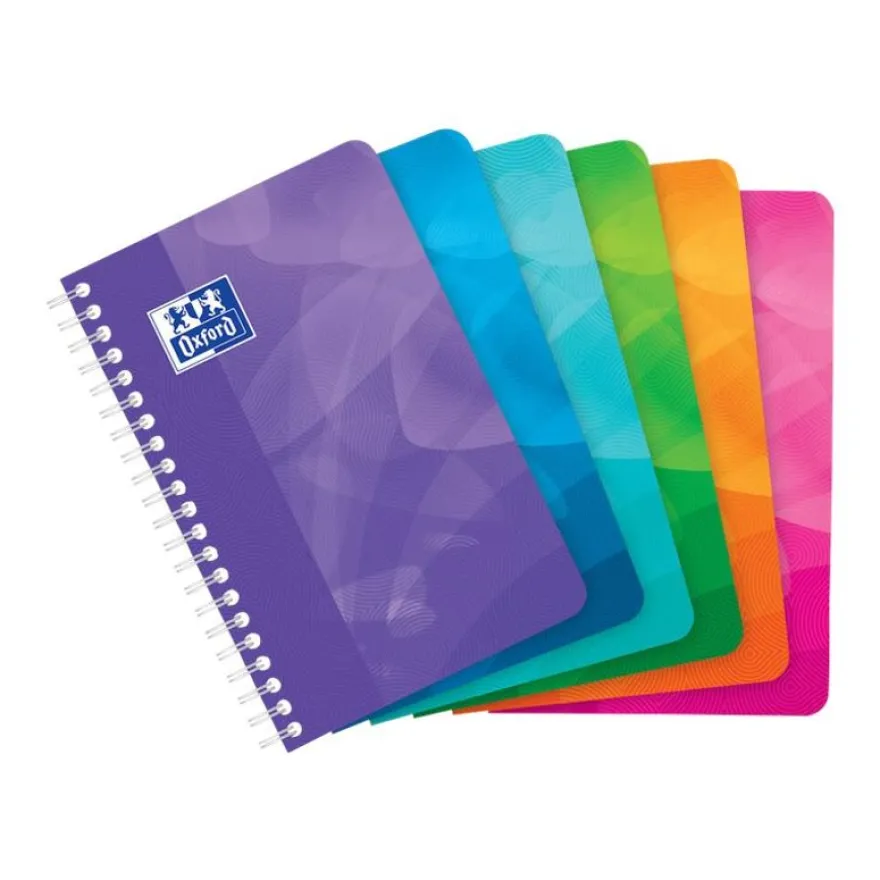 Oxford - Carnet polypro à spirale 11 x 17 cm - 180 pages - petits carreaux (5x5 mm) - disponible dans différentes couleurs