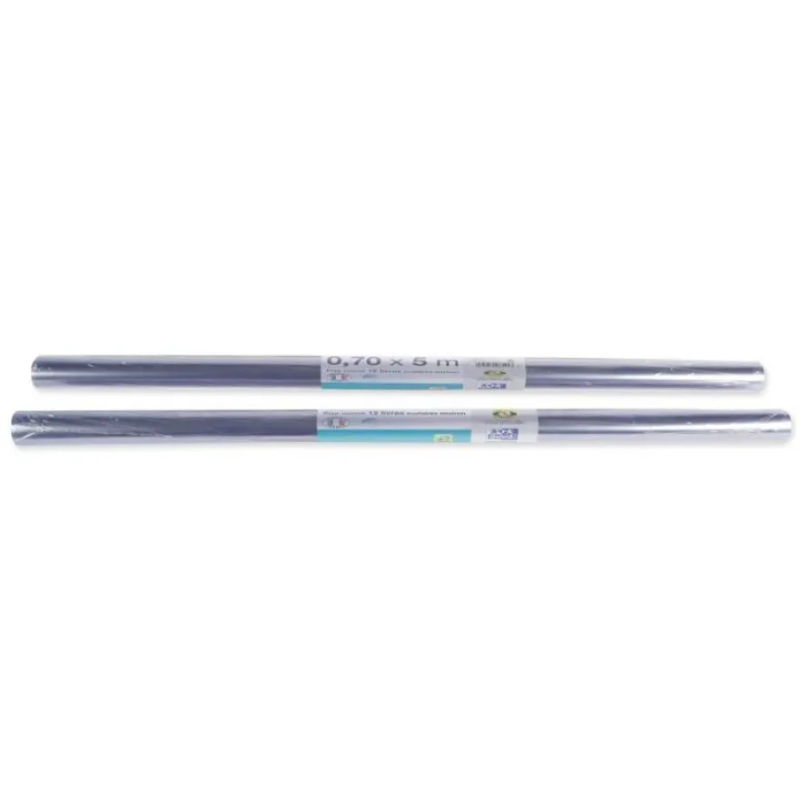 Oxford - Couverture de livre - Rouleau de 70 cm x 5 m - transparent - PVC lisse