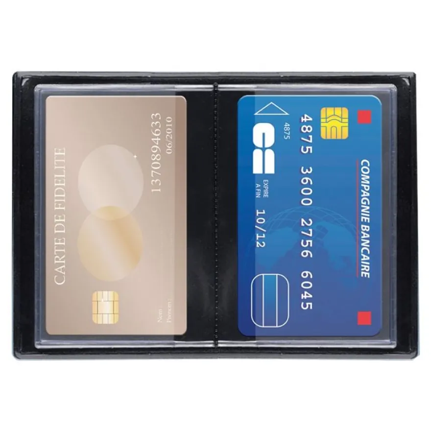Oxford - Etui 10 cartes PVC 30/100e noir opaque