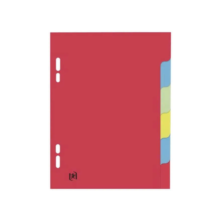 Oxford - Intercalaire 6 positions - 17 x 22 cm - carte colorée