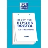 Oxford - Pack de 30 Fiches Bristol - A5 - uni - perforées - blanc